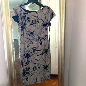 Escada Houndstooth Cream & Black Dress